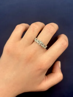 10K Heart Ring with Petals