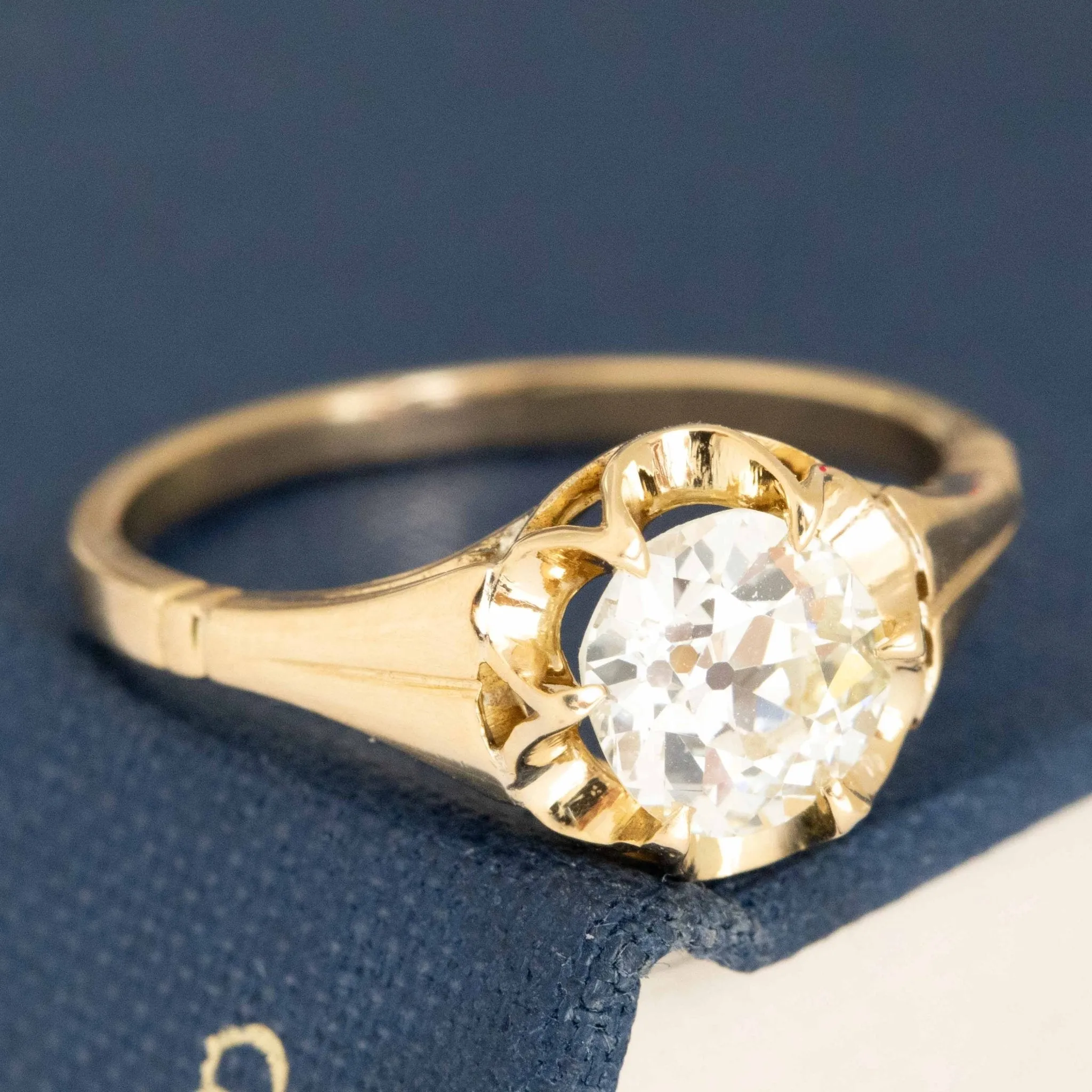 1.16ct Old European Cut Diamond Buttercup Solitaire