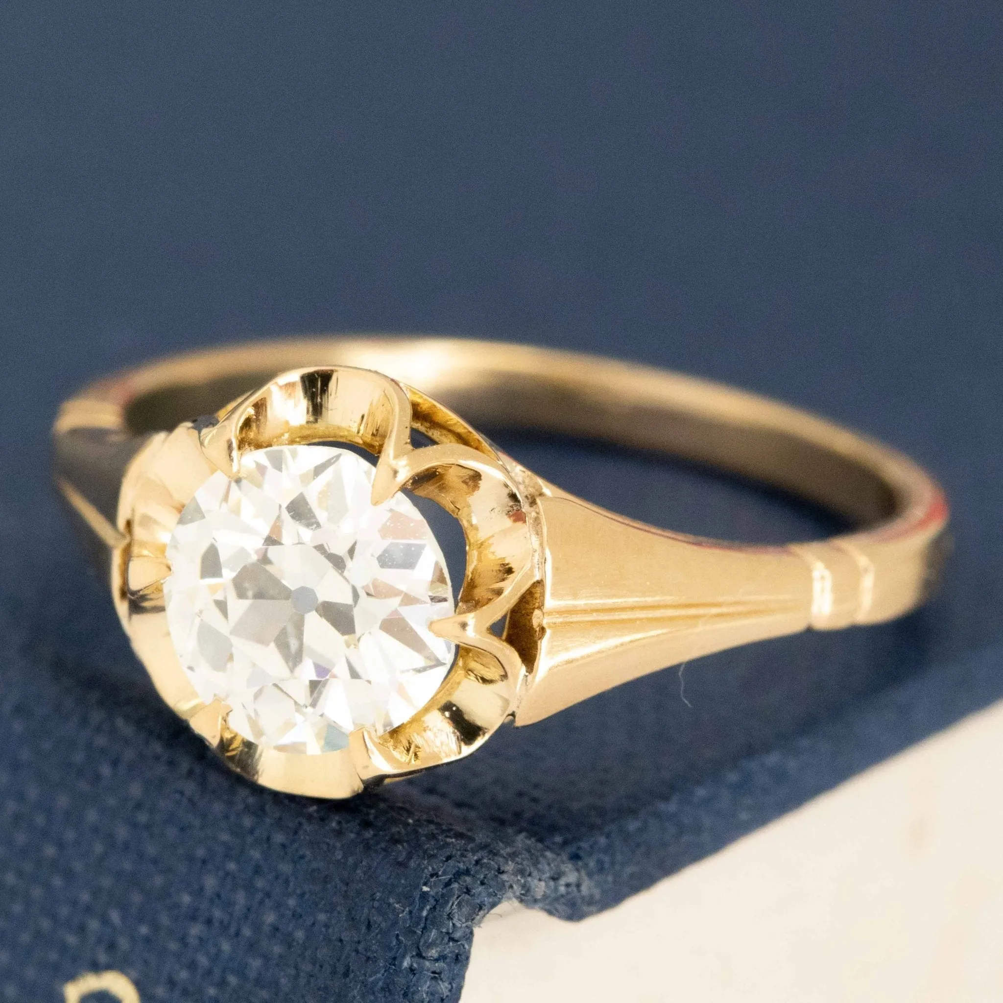 1.16ct Old European Cut Diamond Buttercup Solitaire