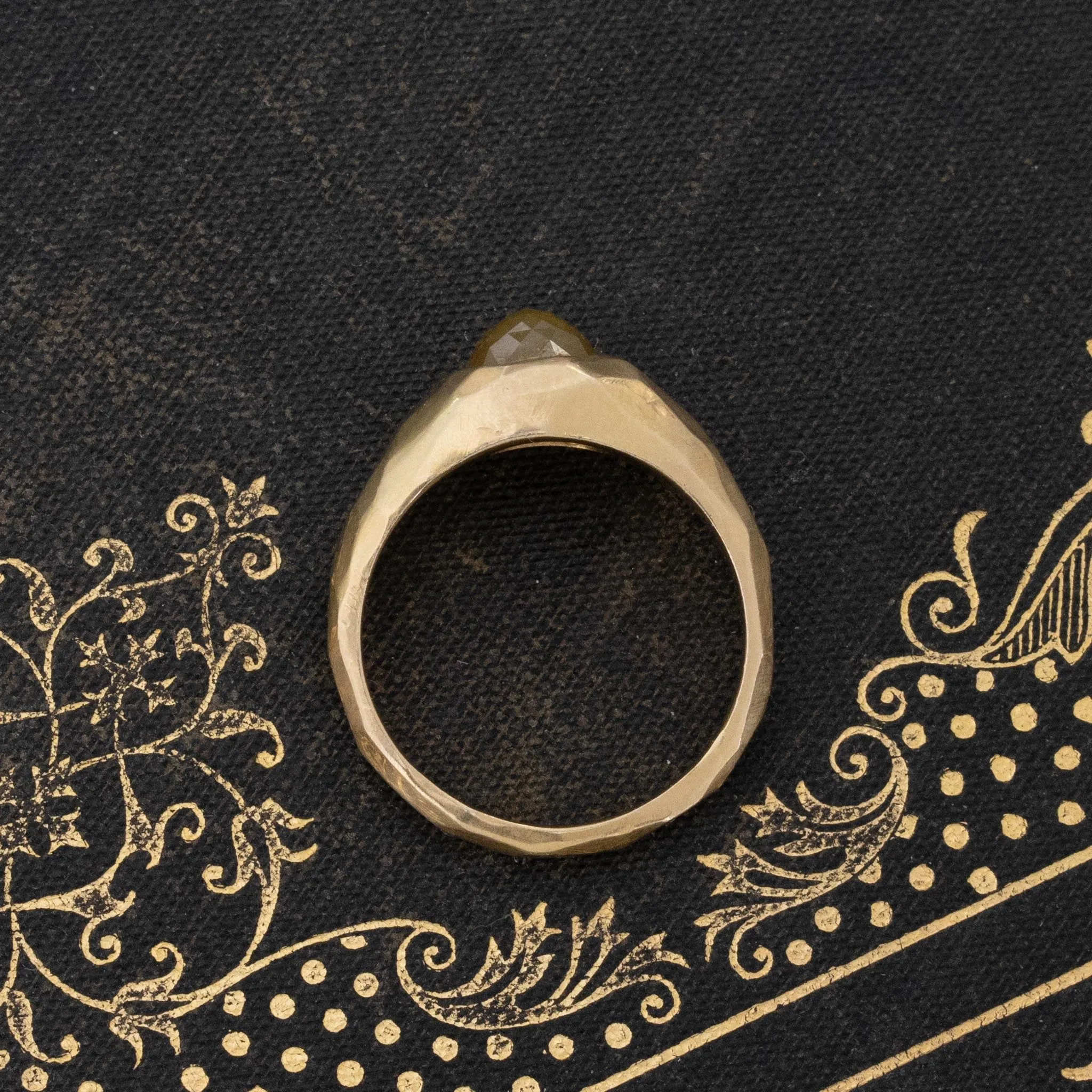 1.20ct Rustic Diamond Hammered Ring