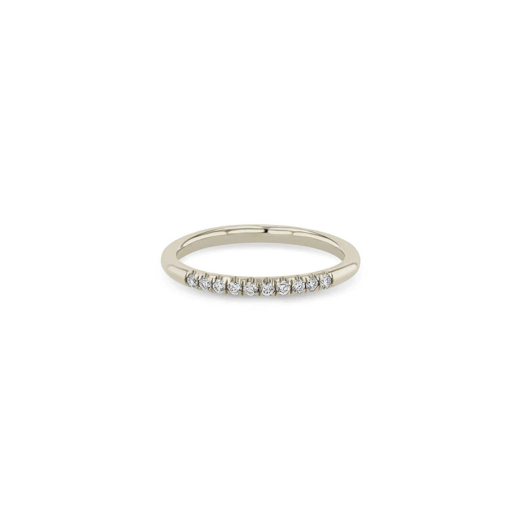 14k 10 Pavé Diamond Band Ring