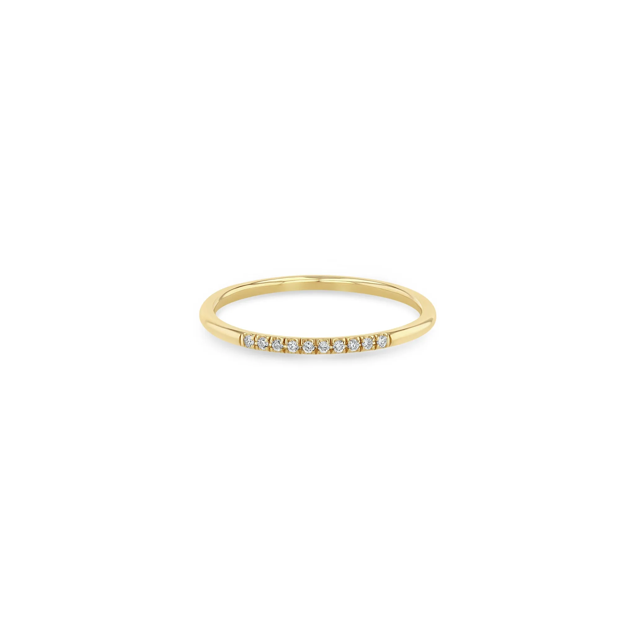 14k 10 Pavé Diamond Band Ring