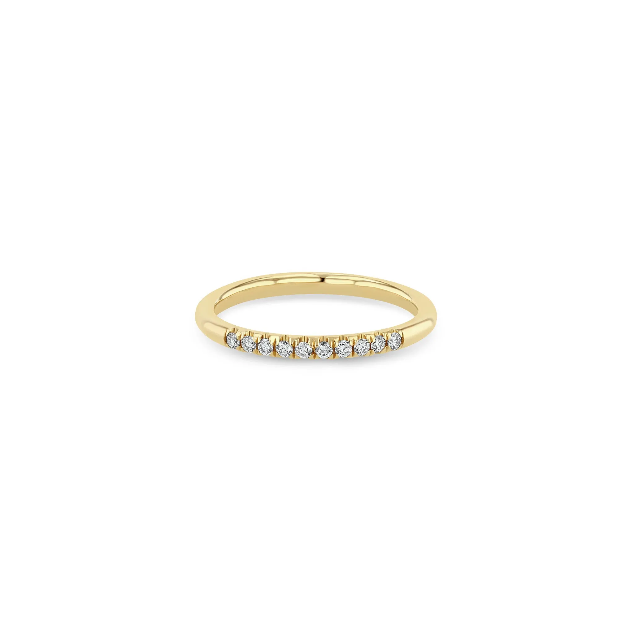 14k 10 Pavé Diamond Band Ring
