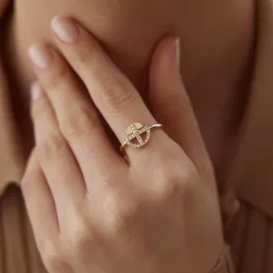 14k Gold Blueprints Ring