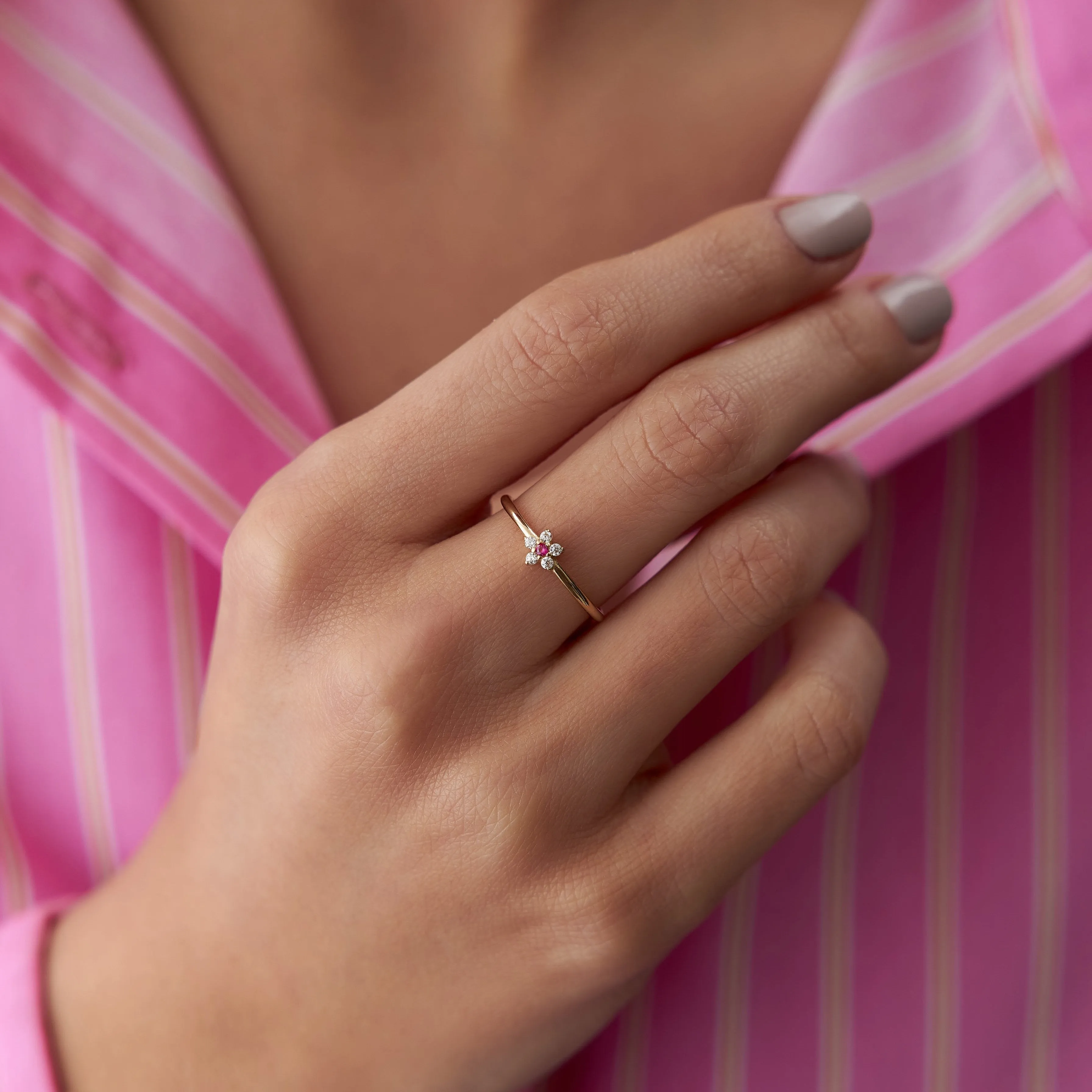 14k Gold Cemre Pink