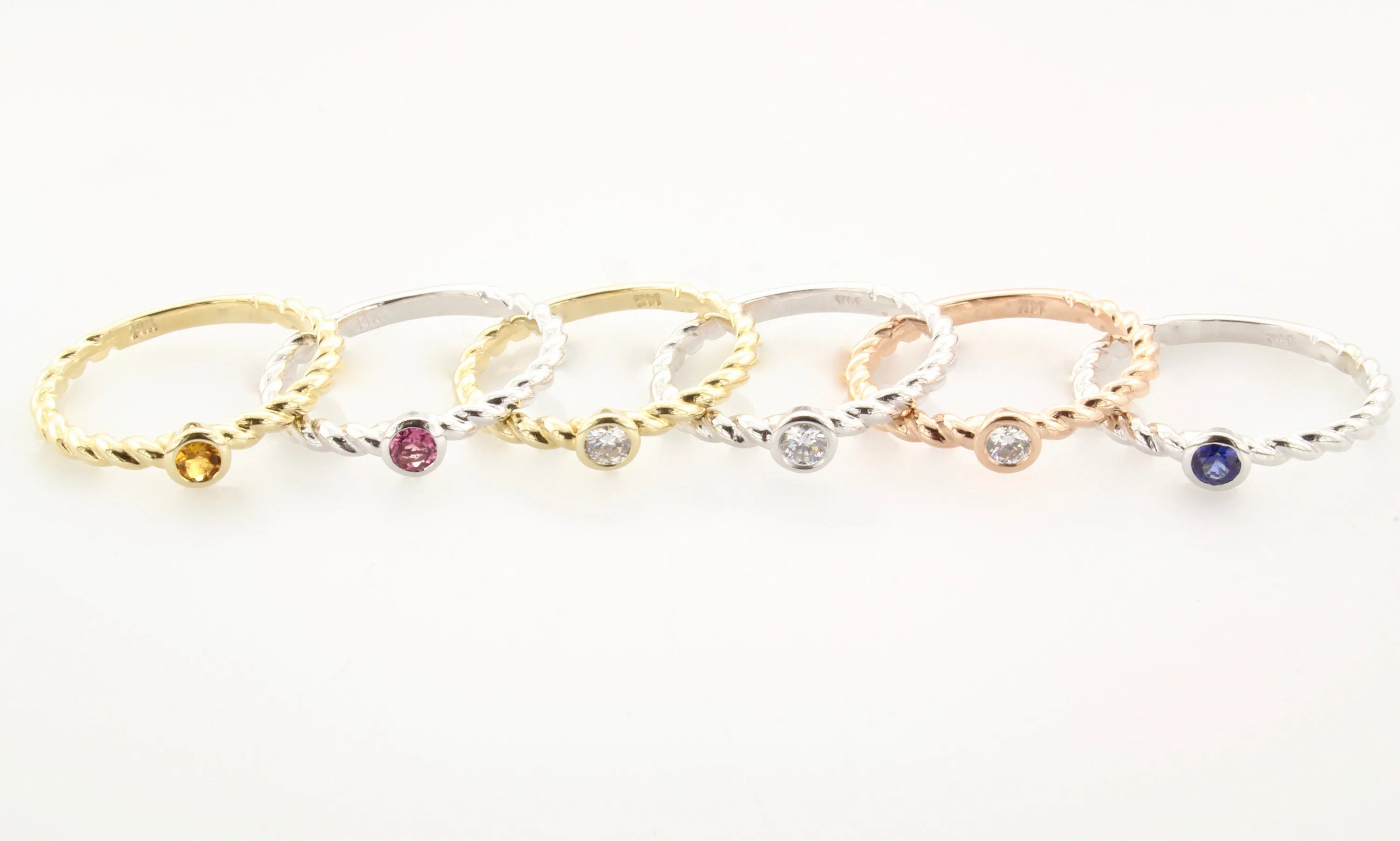14K Gold Citrine Bezel Ring