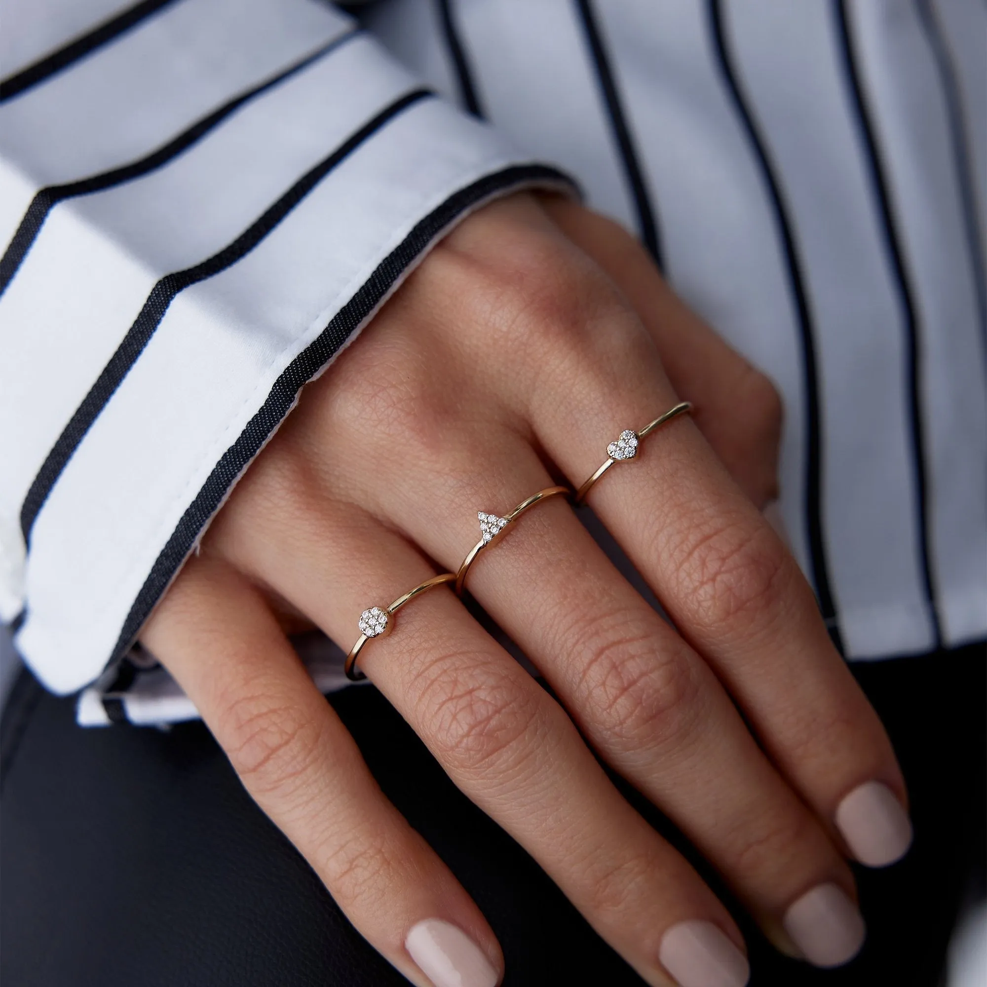 14k Gold Mini Rectangle Ring