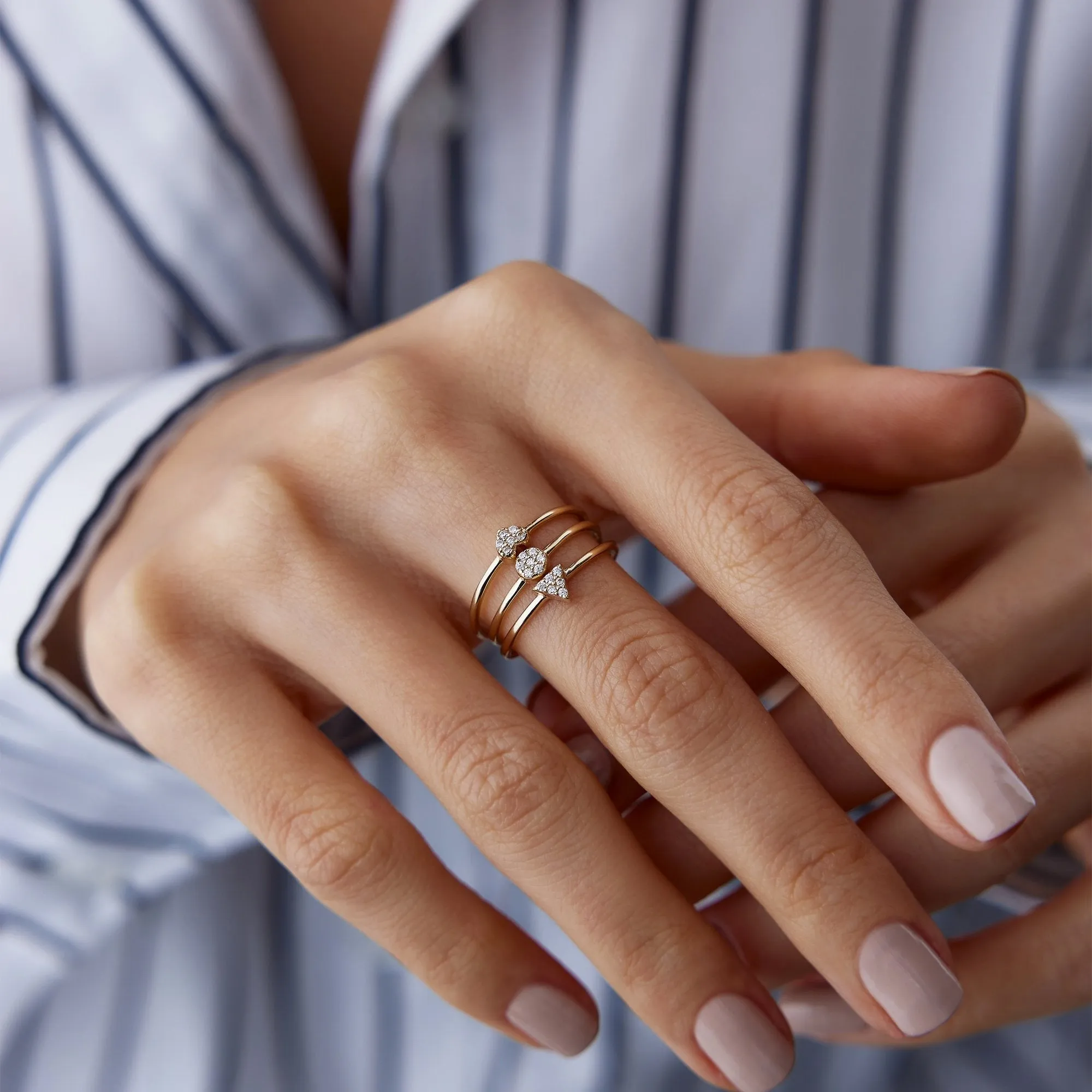 14k Gold Mini Rectangle Ring