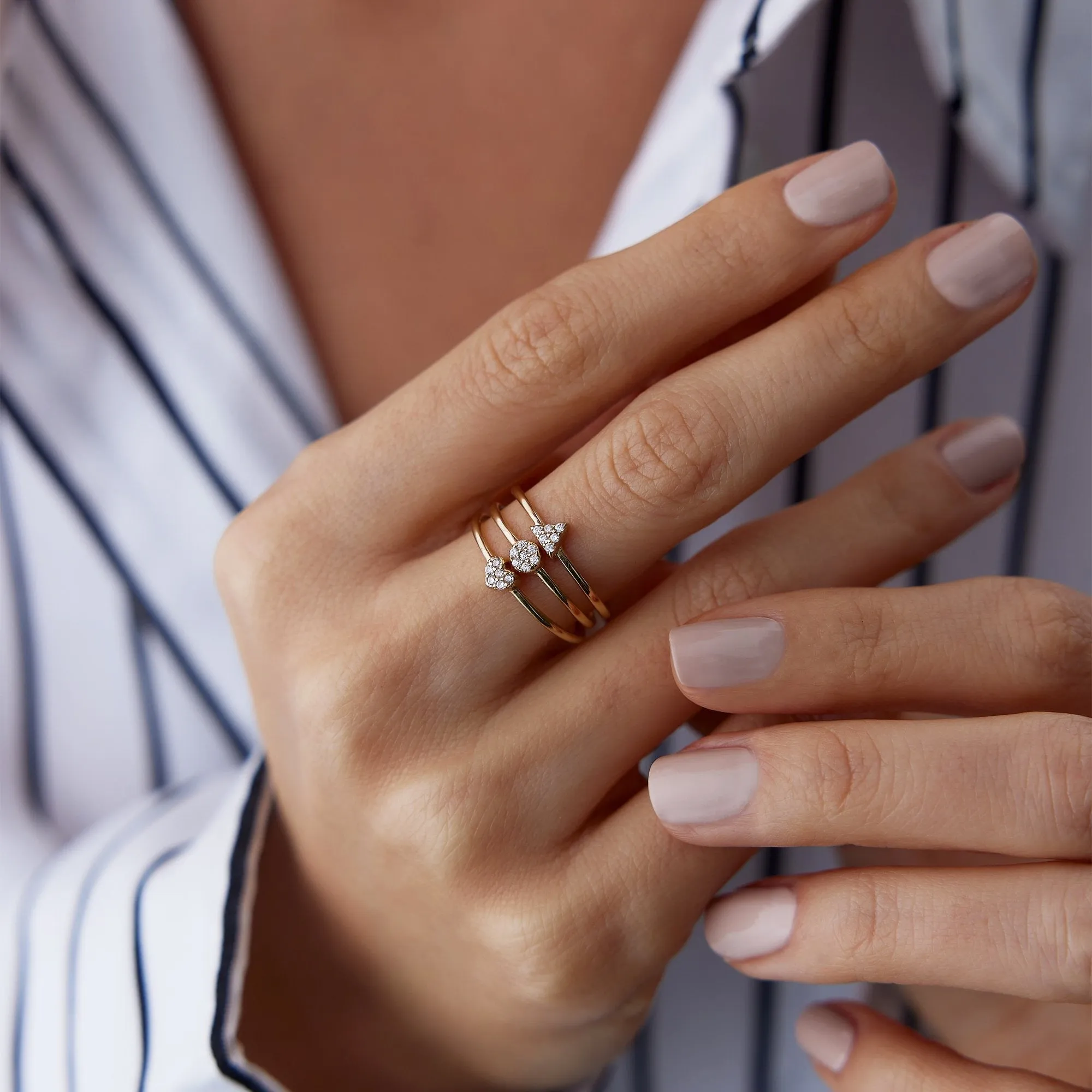 14k Gold Mini Rectangle Ring