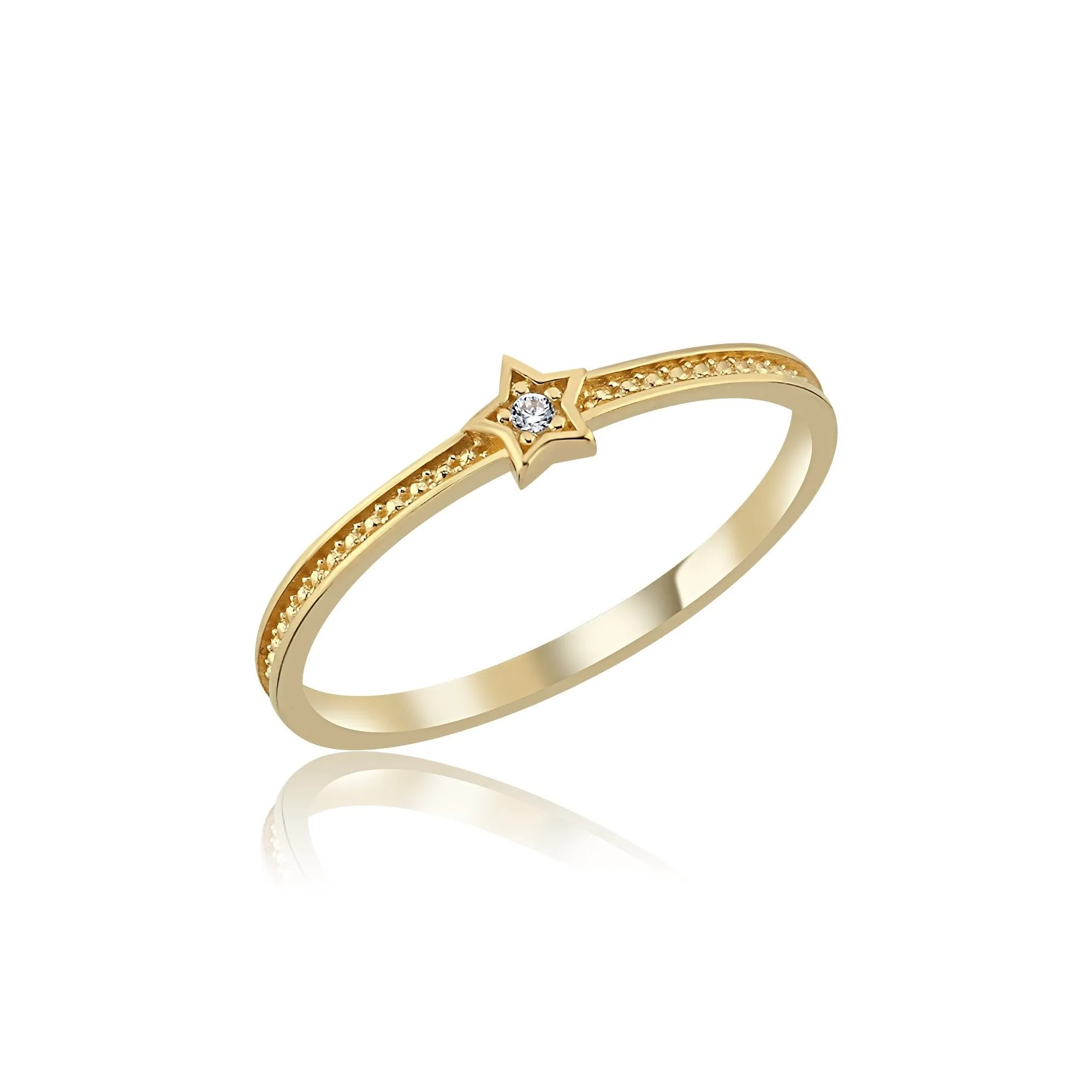 14k Gold Mini Star Ring