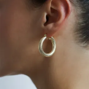 14k Gold Mobile Hoop Earring