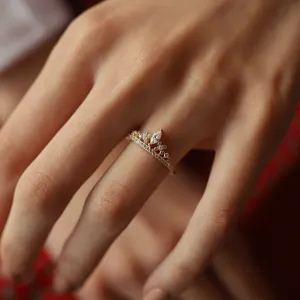 14k Gold Princess Ring