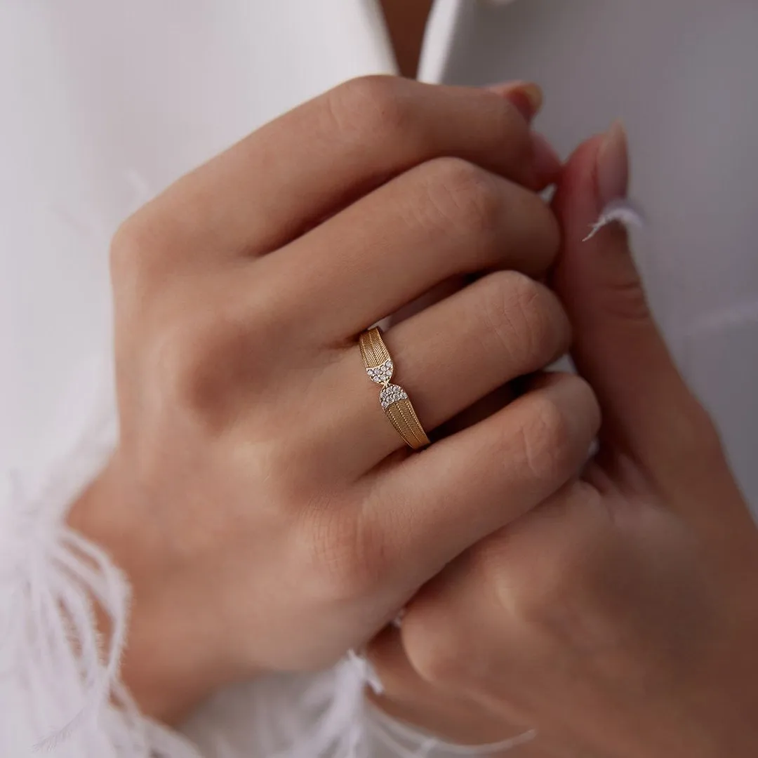14k Gold Trabzon Butterfly Ring