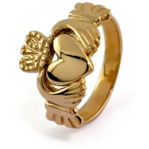 14K Gold Unisex Claddagh Ring 5