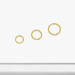 14k Solid Gold Seamless Hoop Earring