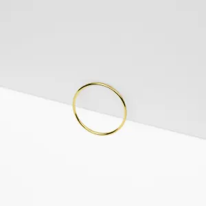 14k Solid Gold Thin Stacking Ring