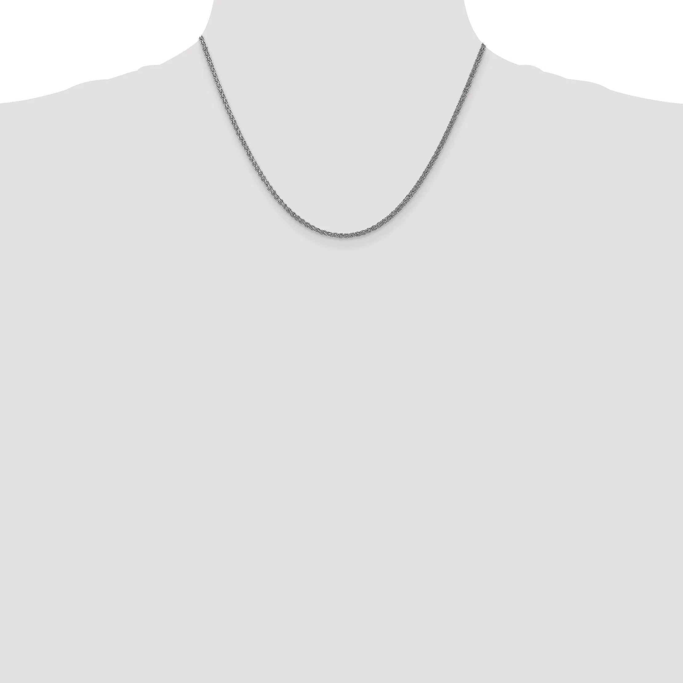 14k White Gold 1.00mm Solid Spiga Chain