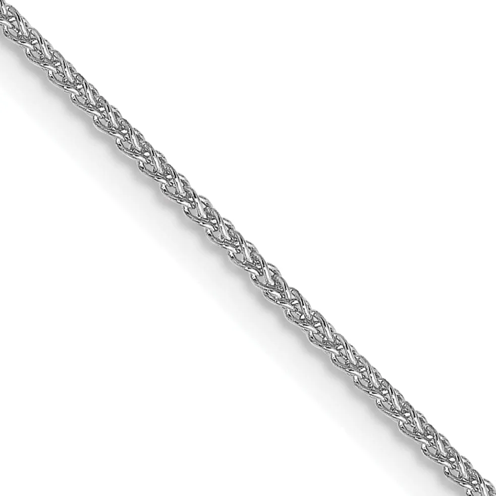 14k White Gold 1.00mm Solid Spiga Chain