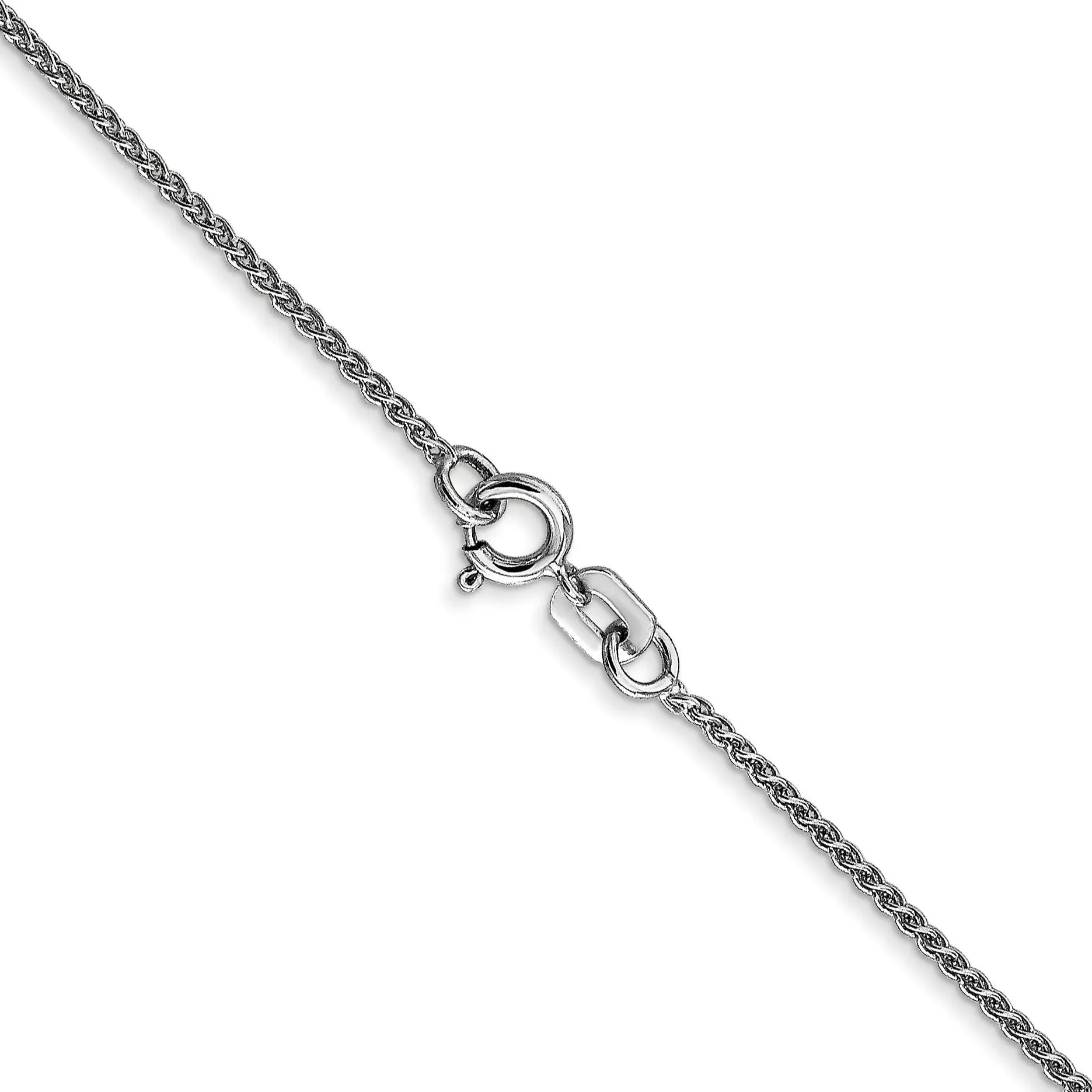 14k White Gold 1.00mm Solid Spiga Chain