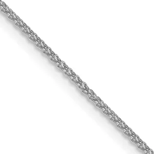 14k White Gold 1.00mm Solid Spiga Chain
