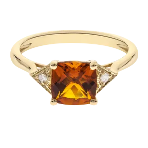 14K Yellow Gold Citrine Ring