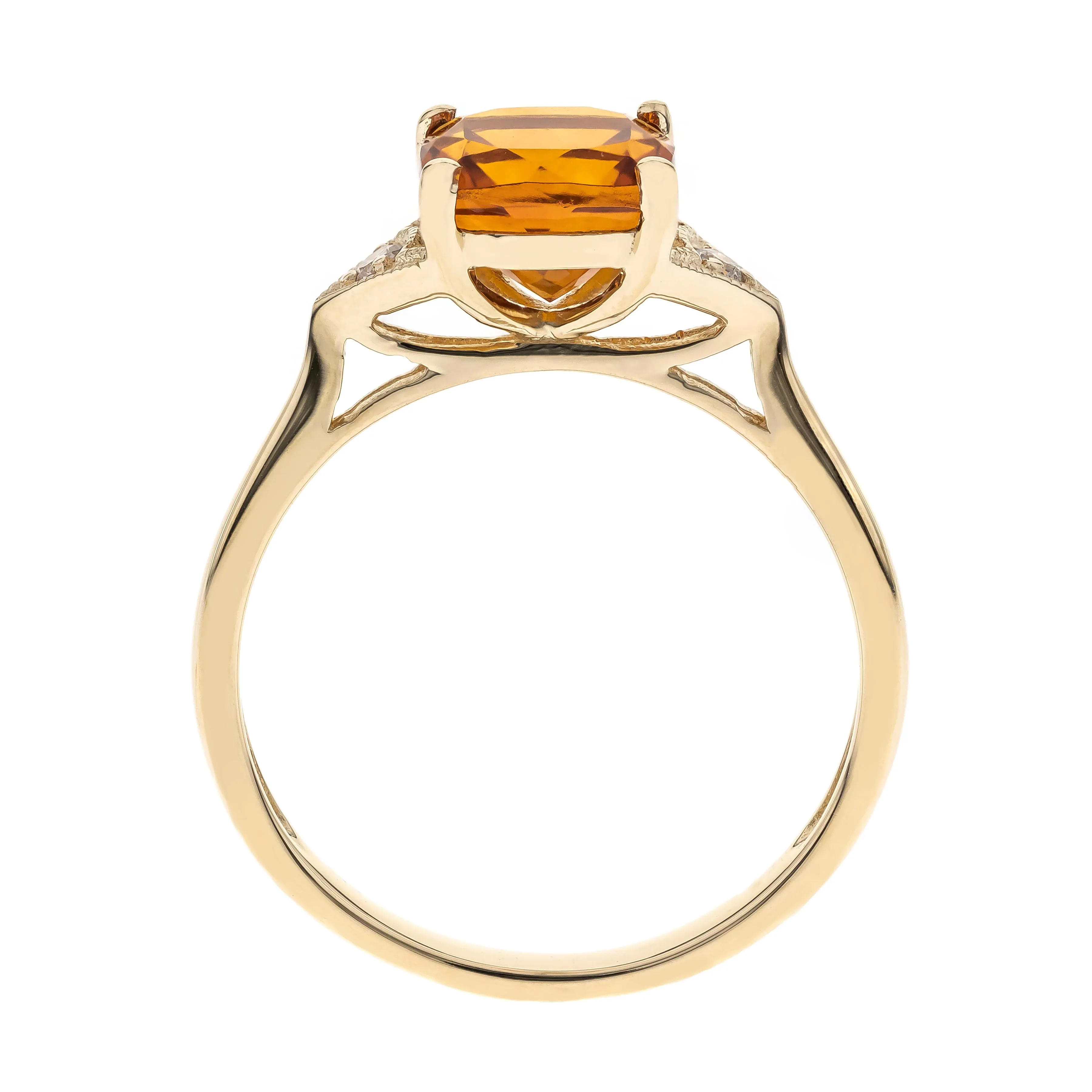 14K Yellow Gold Citrine Ring