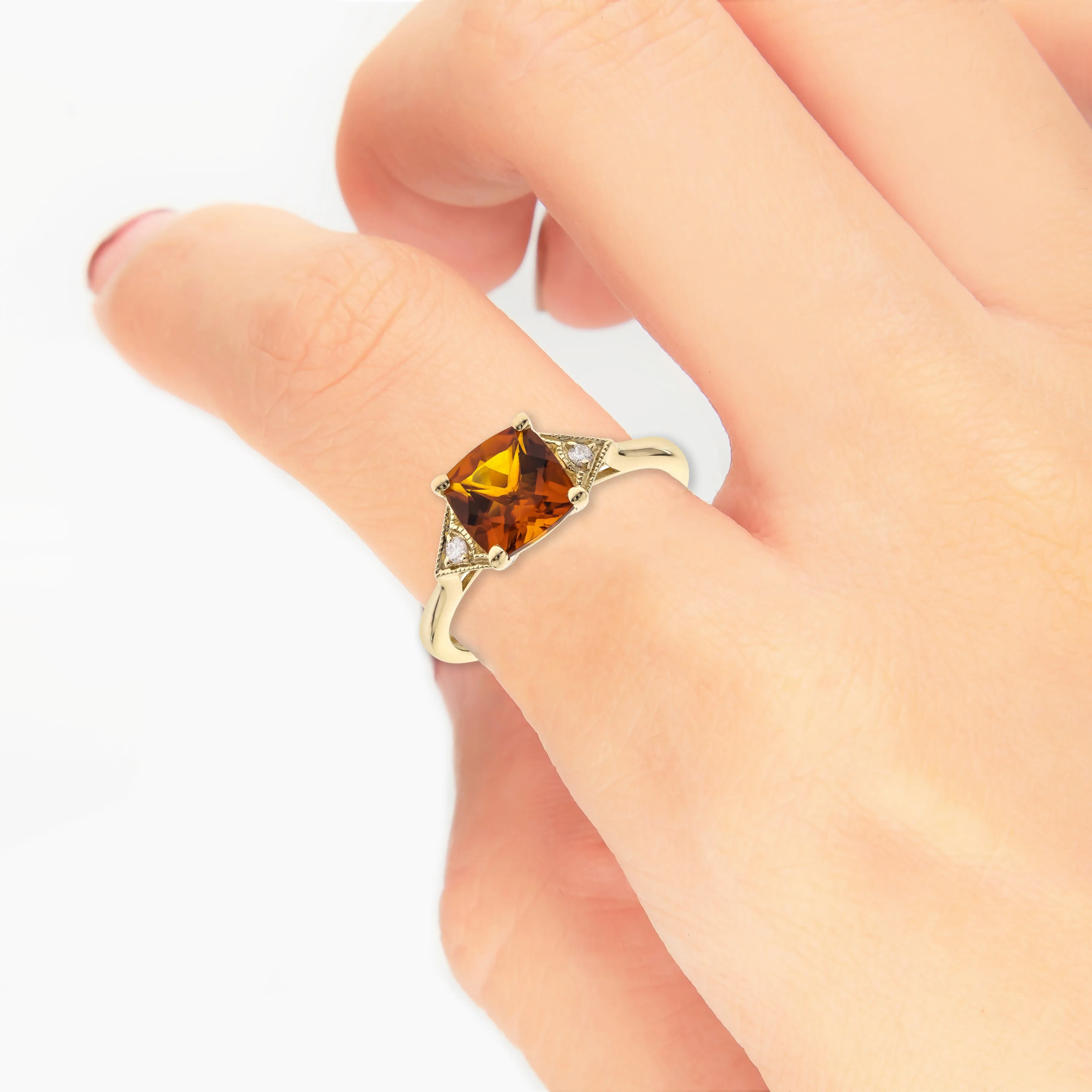 14K Yellow Gold Citrine Ring
