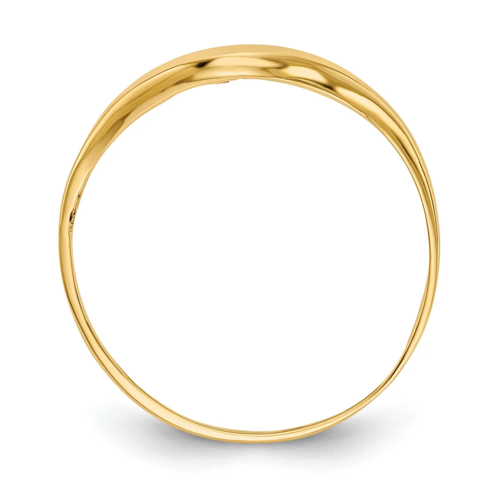 14k Yellow Gold Polished Dome Ring