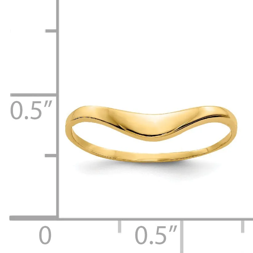 14k Yellow Gold Polished Dome Ring