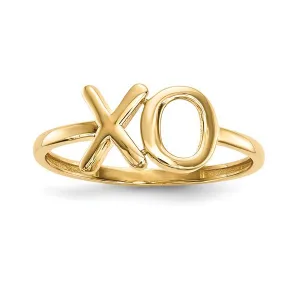 14K Yellow Gold Polished XO Ring