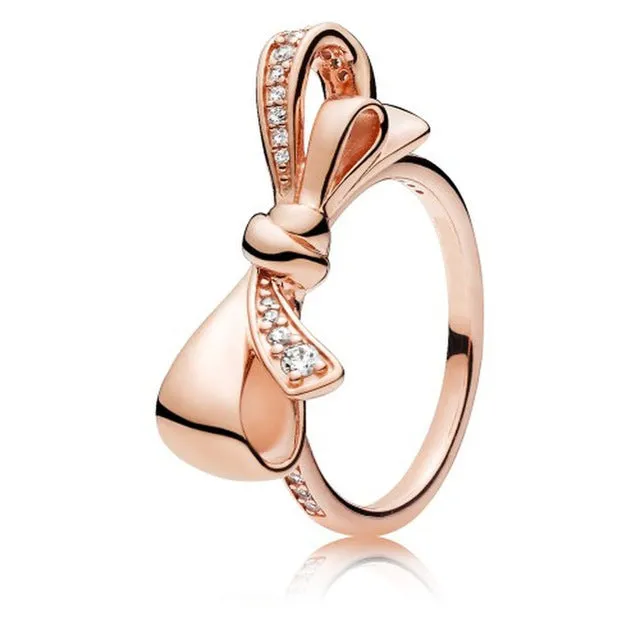 16 Style Silver Charming Crown Bowknot Pearl Crystal Style Rings for Women Party Wedding Jewelry
