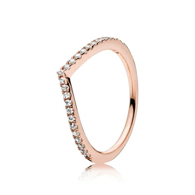 16 Style Silver Charming Crown Bowknot Pearl Crystal Style Rings for Women Party Wedding Jewelry