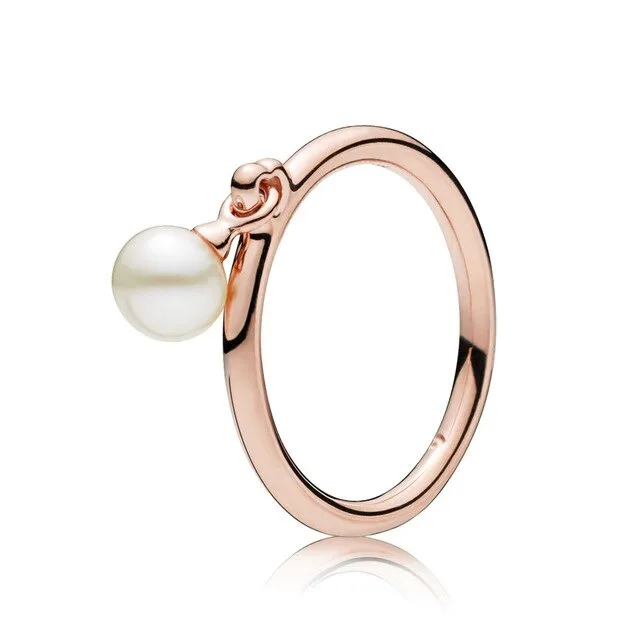 16 Style Silver Charming Crown Bowknot Pearl Crystal Style Rings for Women Party Wedding Jewelry