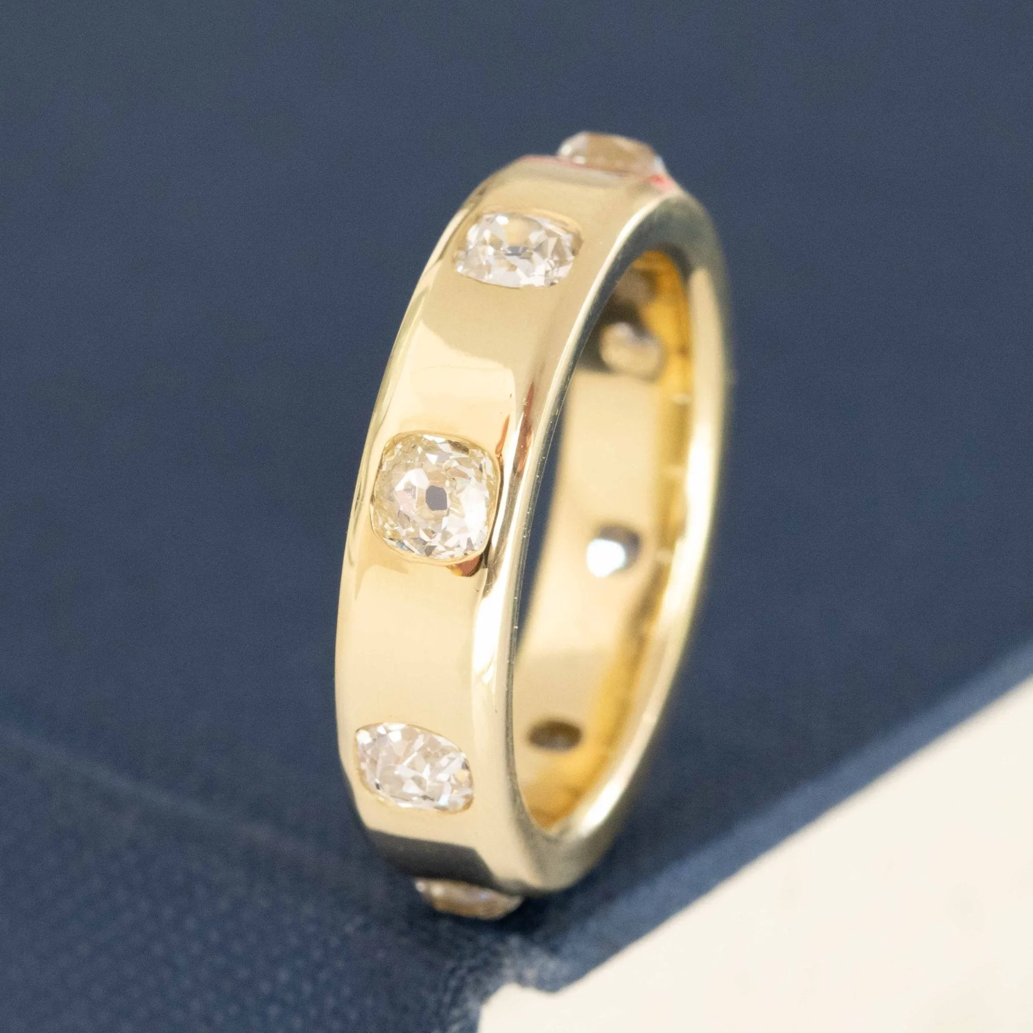 1.66ctw Old Mine Cut Diamond Scatter Band