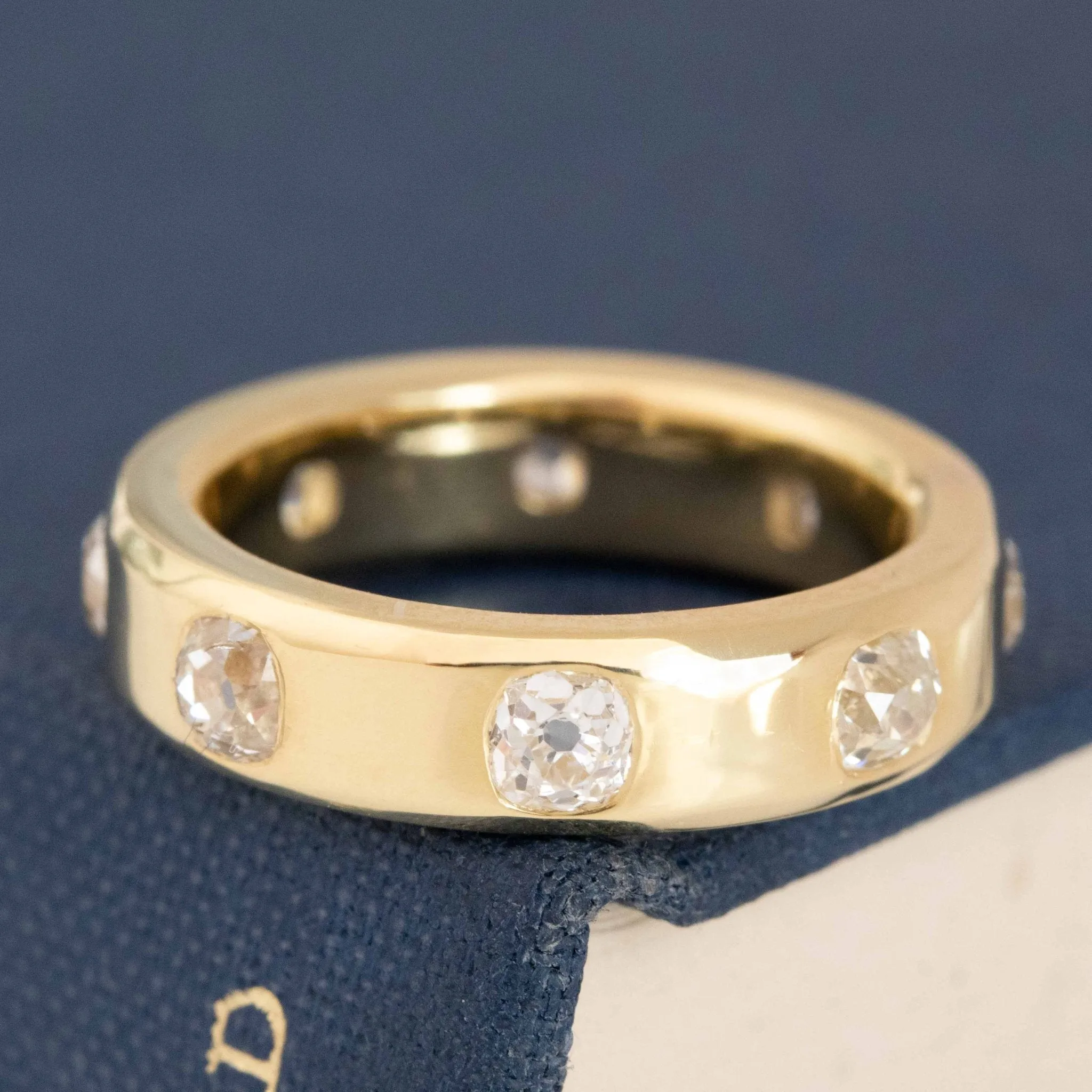 1.66ctw Old Mine Cut Diamond Scatter Band