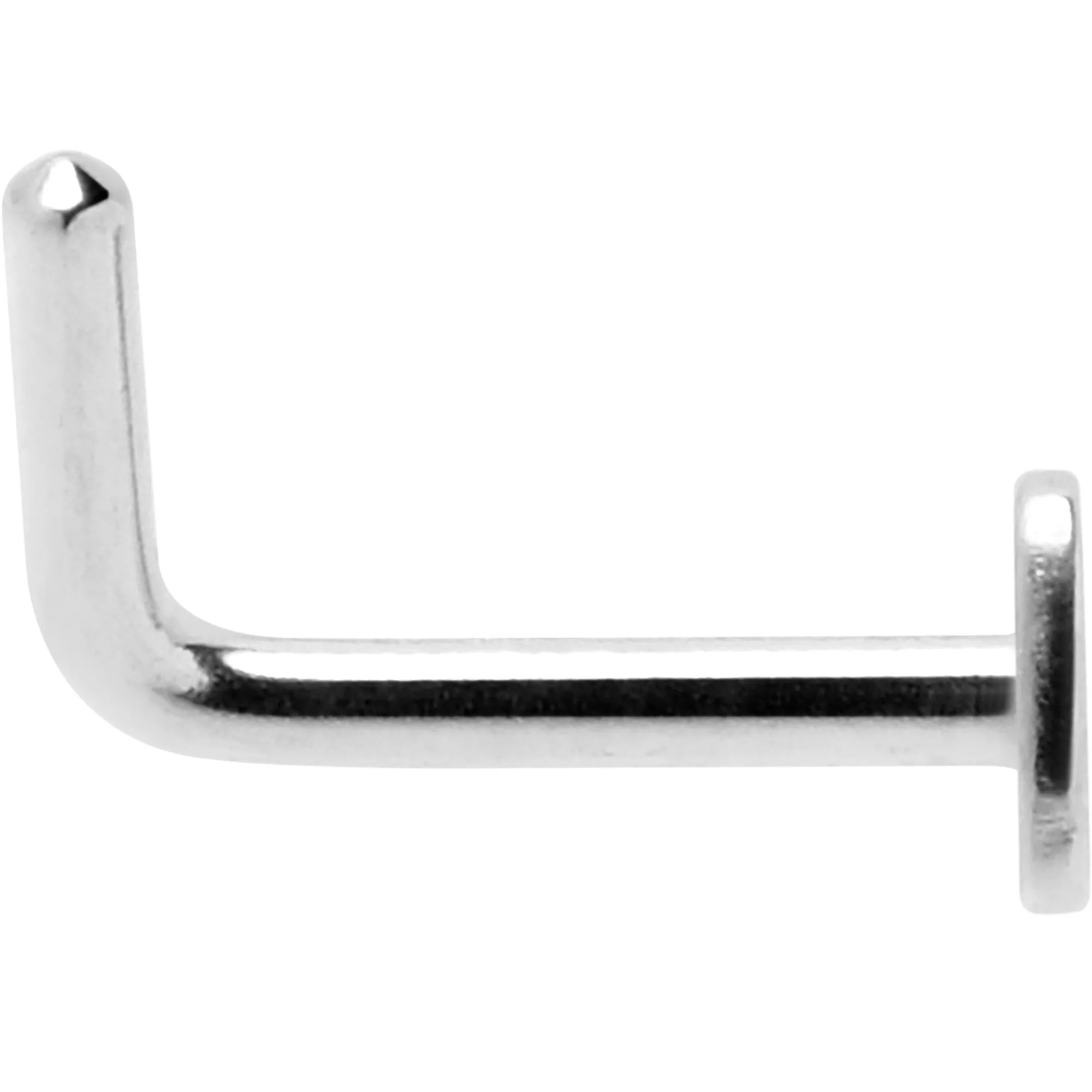 18 Gauge 1/4 ASTM F-136 Implant Grade Titanium Heart End L Shape Nose Ring