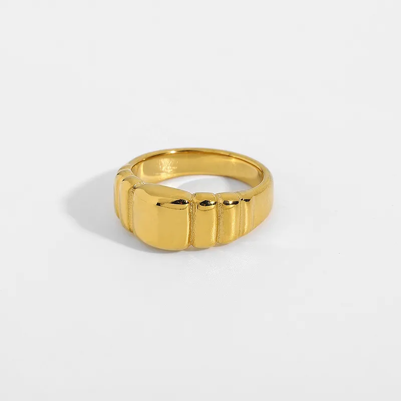 18K Gold Plated Plain Rings collection A