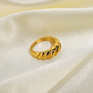 18K Gold Plated Plain Rings collection A