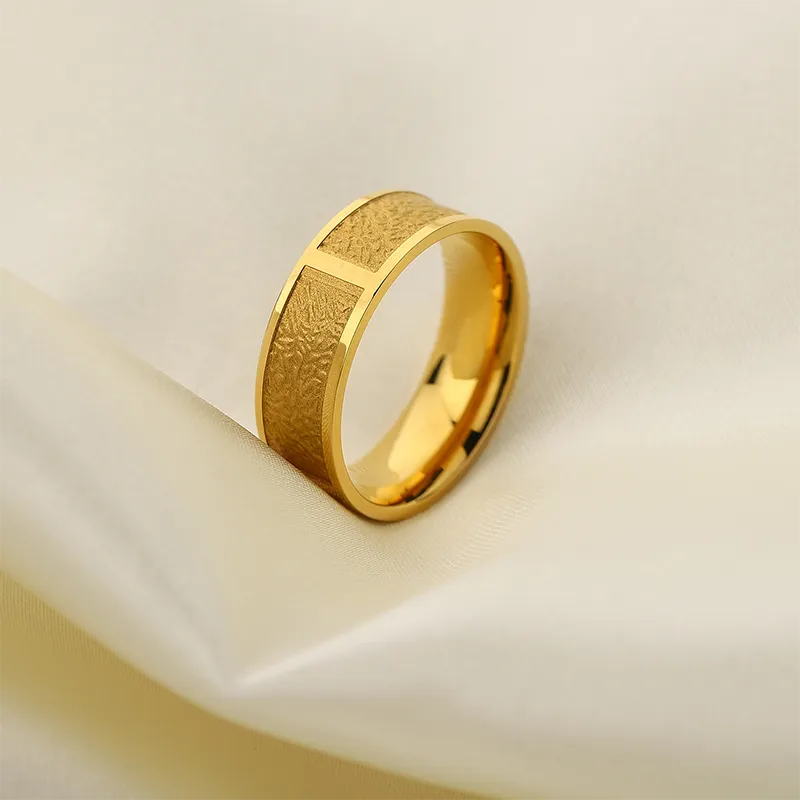 18K Gold Plated Plain Rings collection A