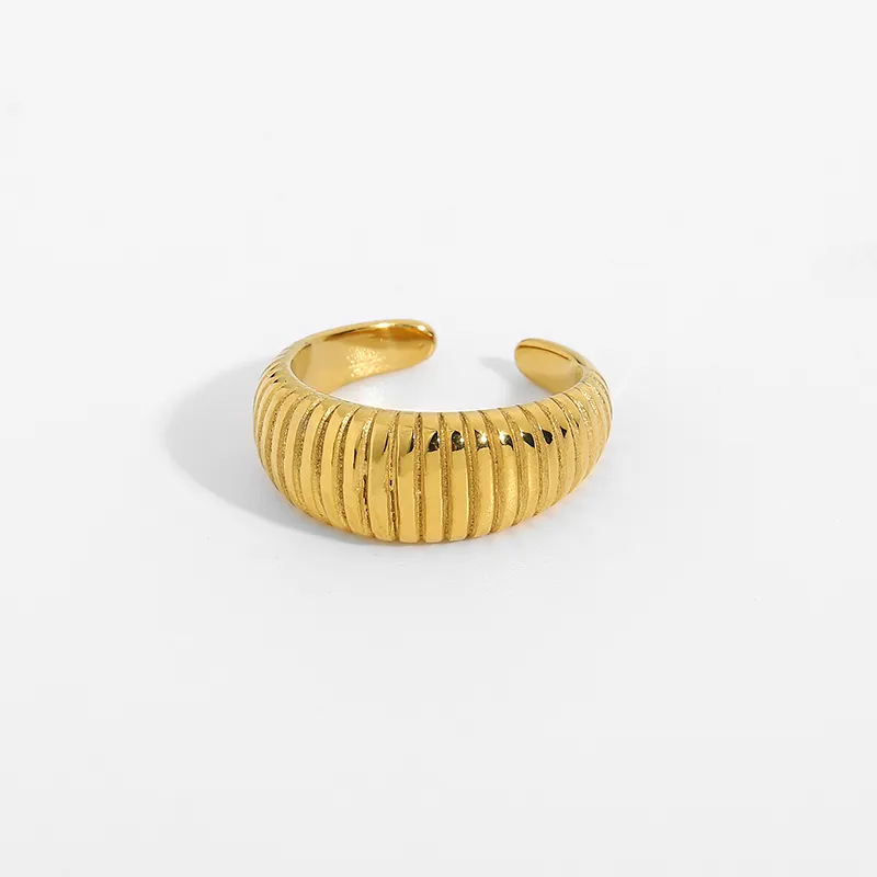 18K Gold Plated Plain Rings collection A