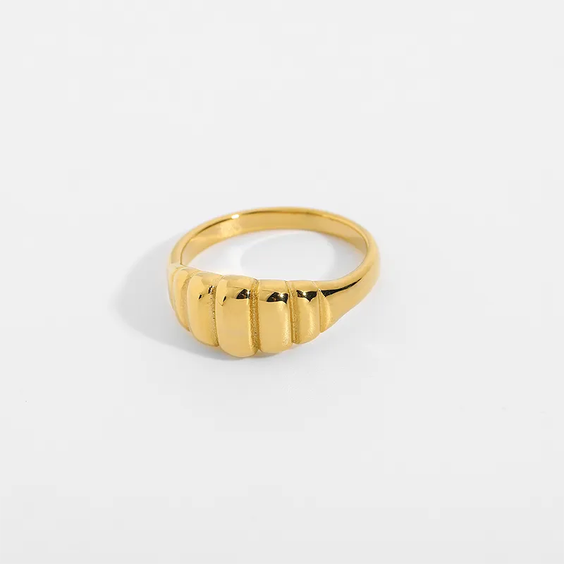18K Gold Plated Plain Rings collection A