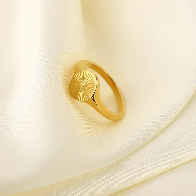 18K Gold Plated Plain Rings collection A