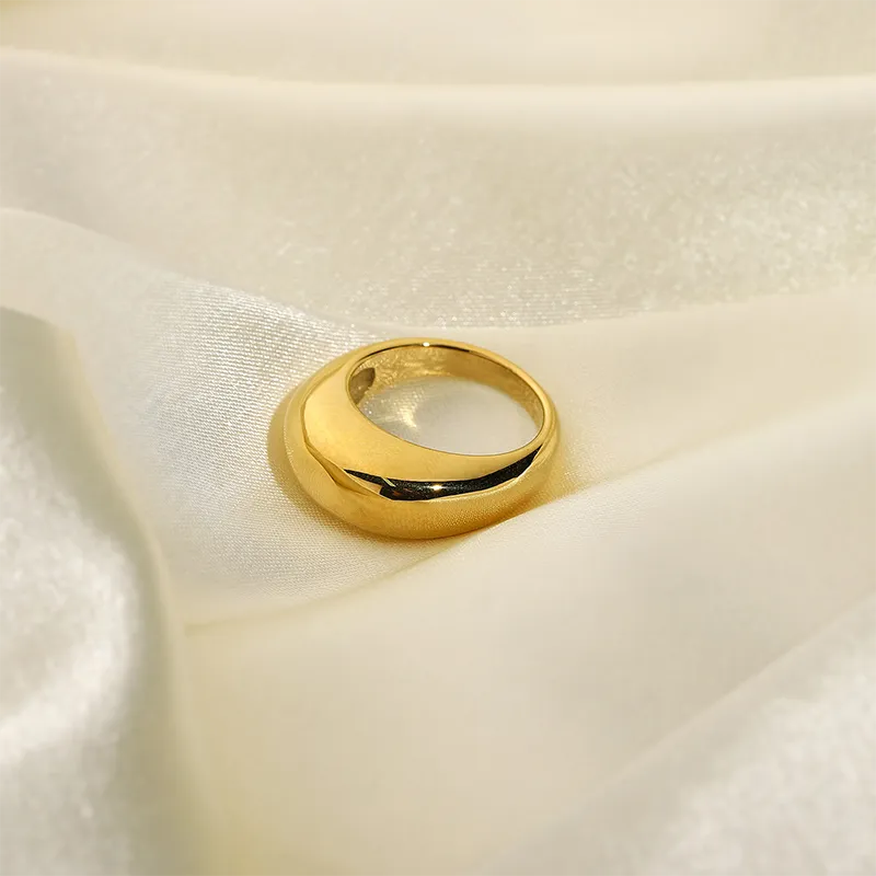 18K Gold Plated Plain Rings collection A