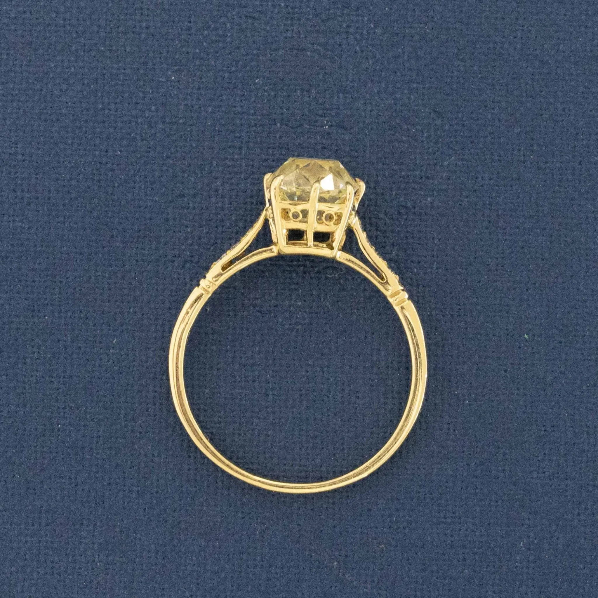 1.91ct Vintage Old Mine Cut Diamond Solitaire