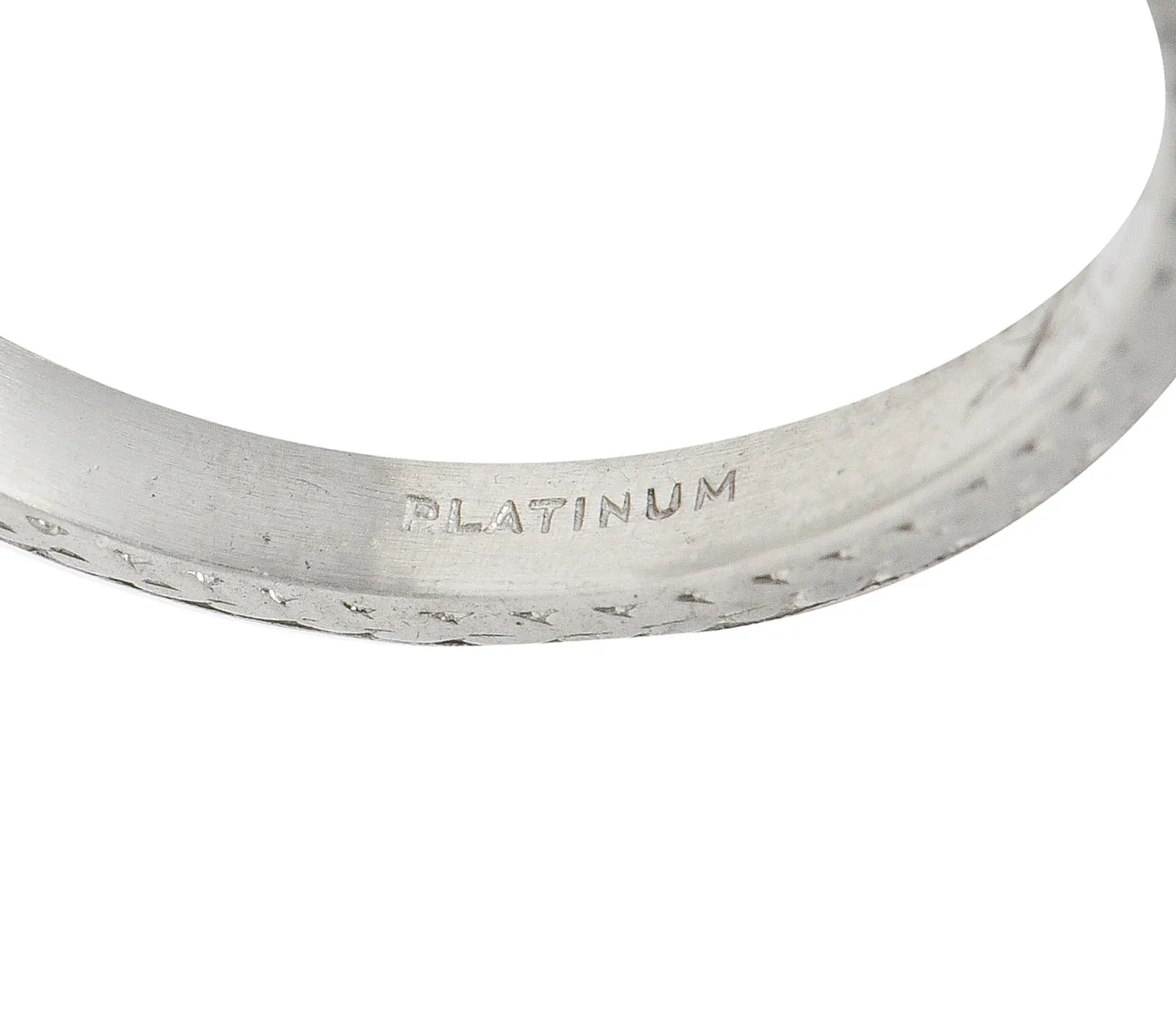 1920's Art Deco Platinum Wheat Antique Wedding Band Ring