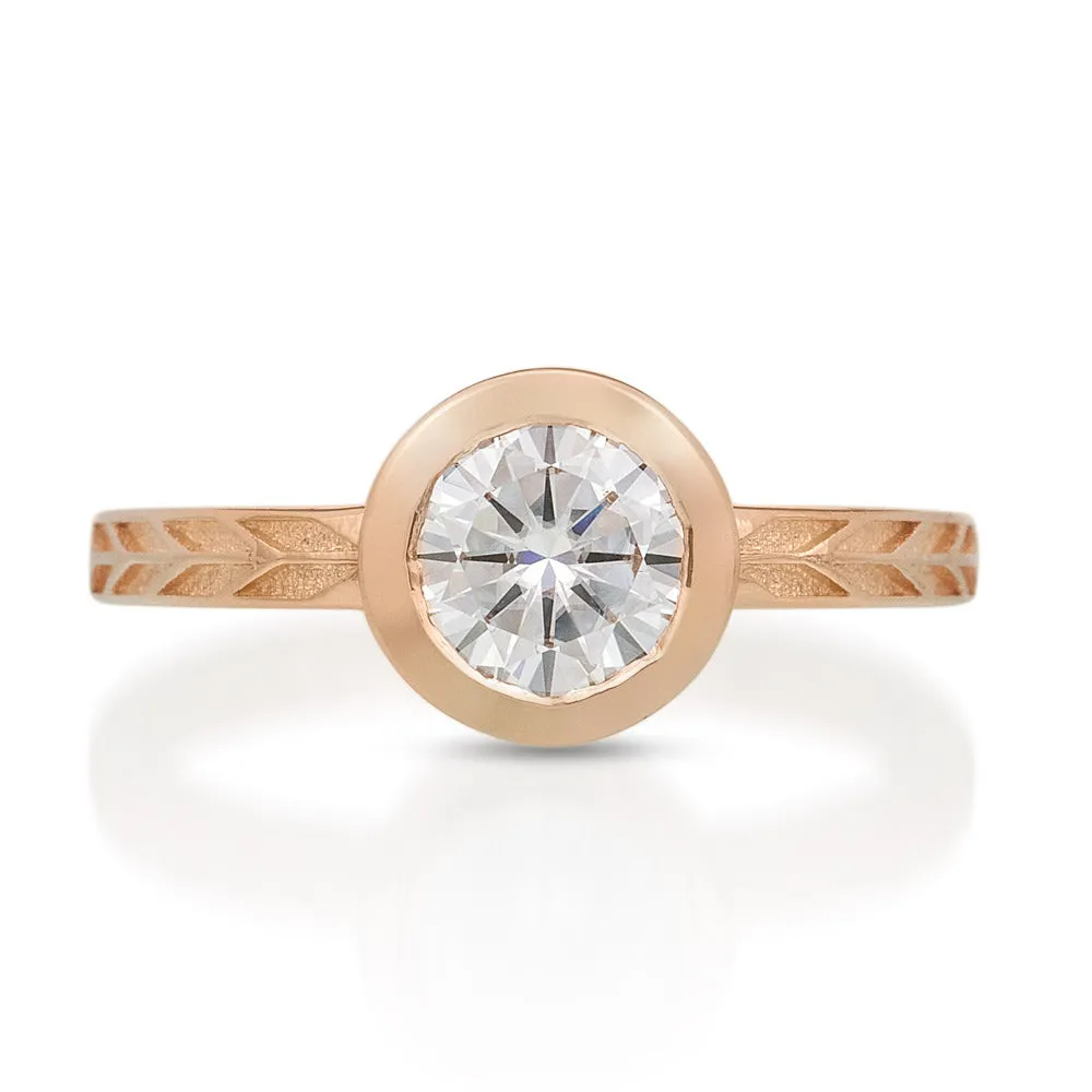 1ct Round Bezel Set Diamond Ring