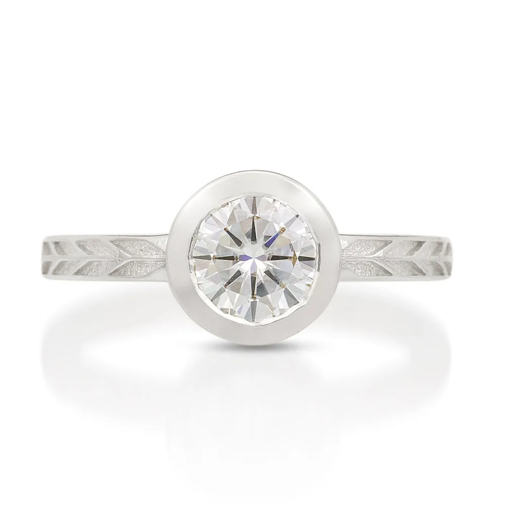 1ct Round Bezel Set Diamond Ring
