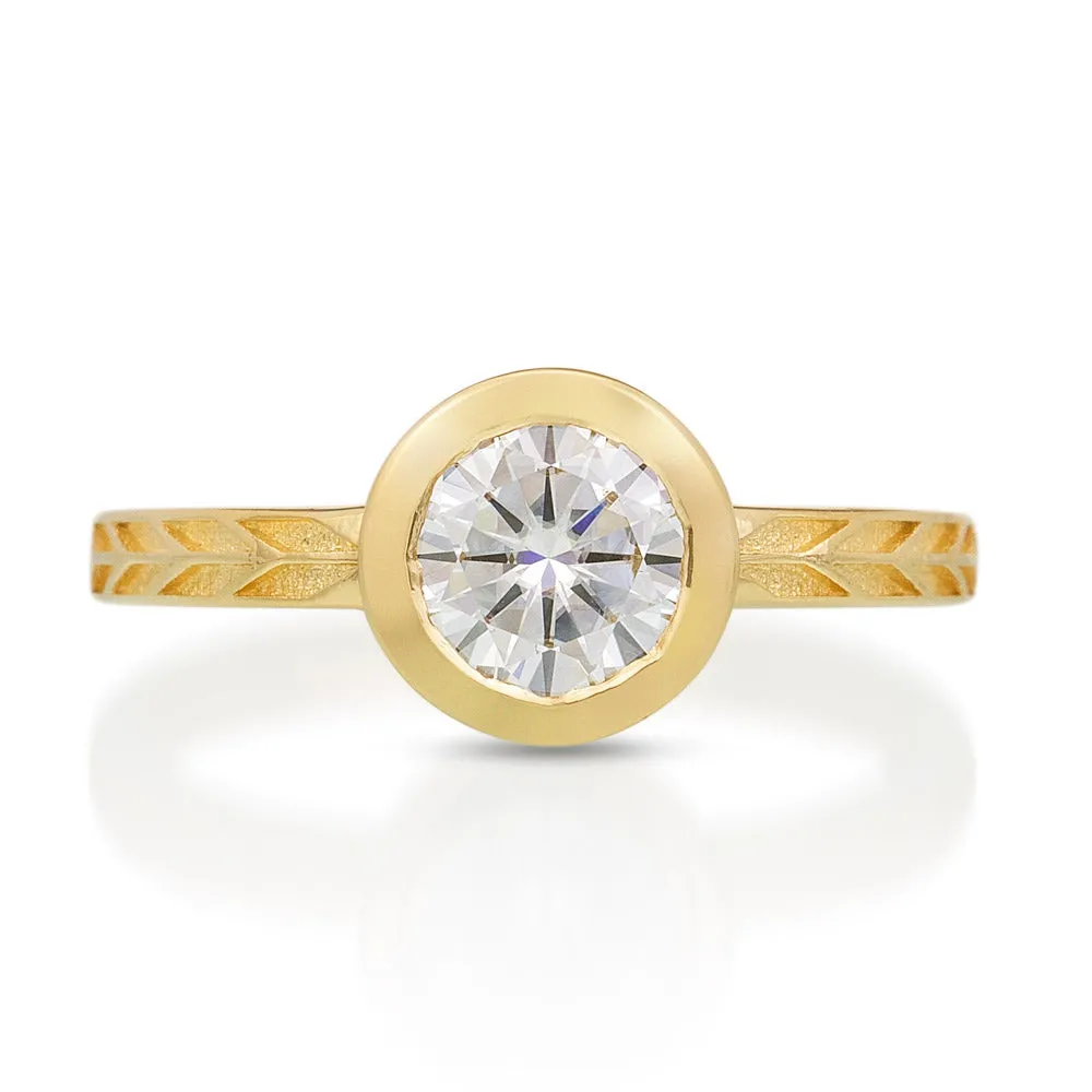 1ct Round Bezel Set Diamond Ring