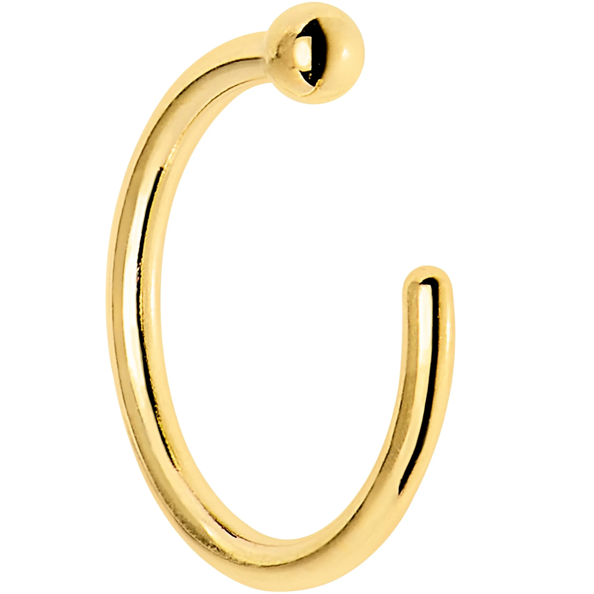 20 Gauge 1/4 18k Yellow Gold Nose Hoop