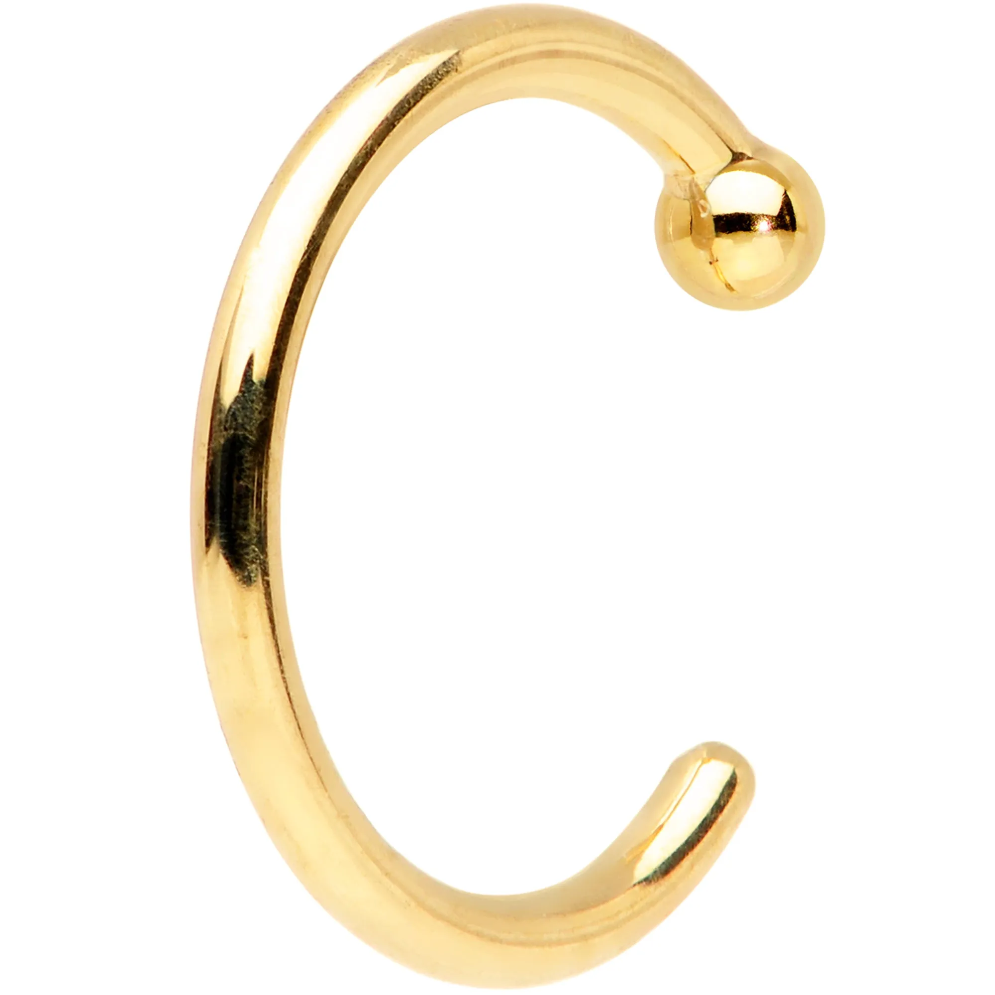 20 Gauge 1/4 18k Yellow Gold Nose Hoop